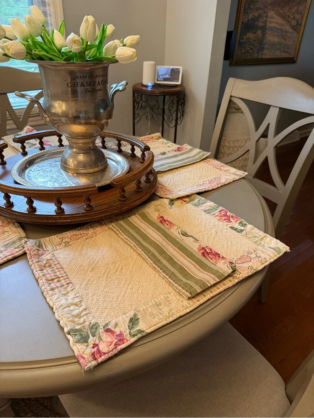Vintage Simply Shabby Chic Quilted Placemats & Napkins Set Rachel Ashwell